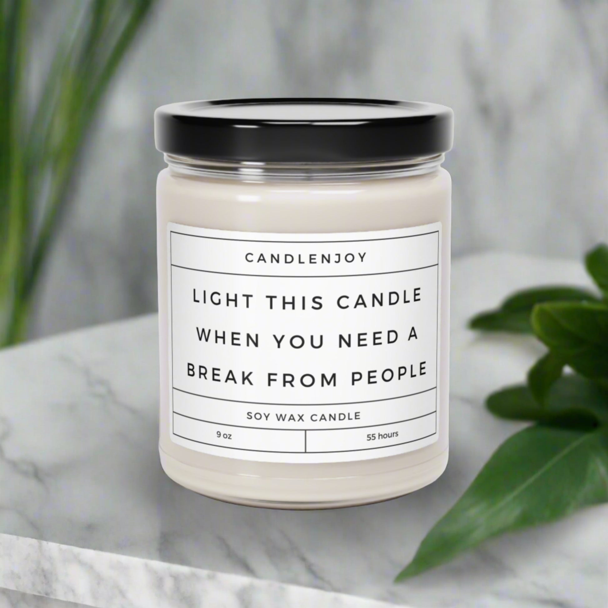 Light This Candle When You Need a Break From People Scented Soy 9oz Candle