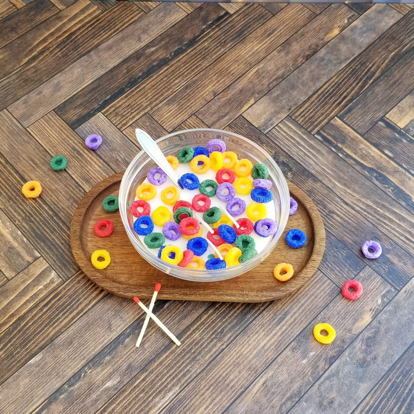 Cereal Bowl With Spoon Candle